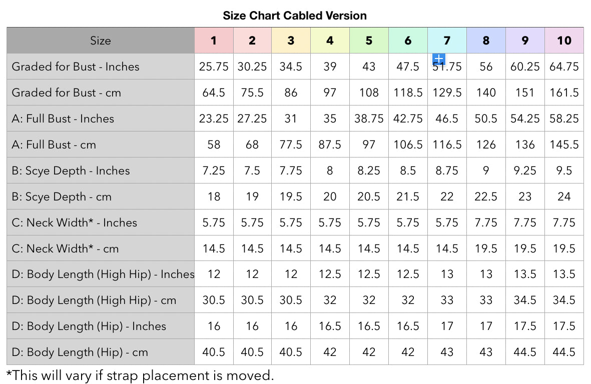 Four Seasons Camisole - Knitting Pattern