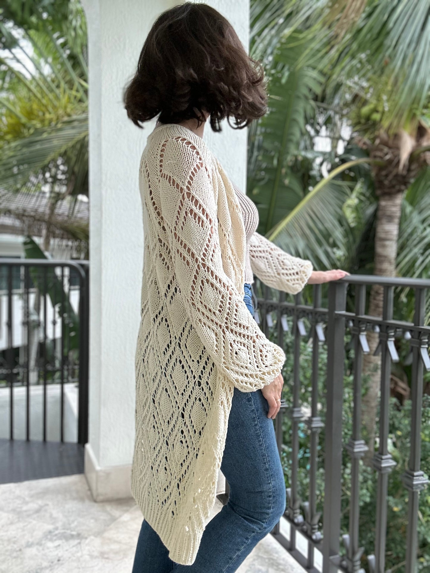 Fading Diamonds Cardigan - Knitting Pattern