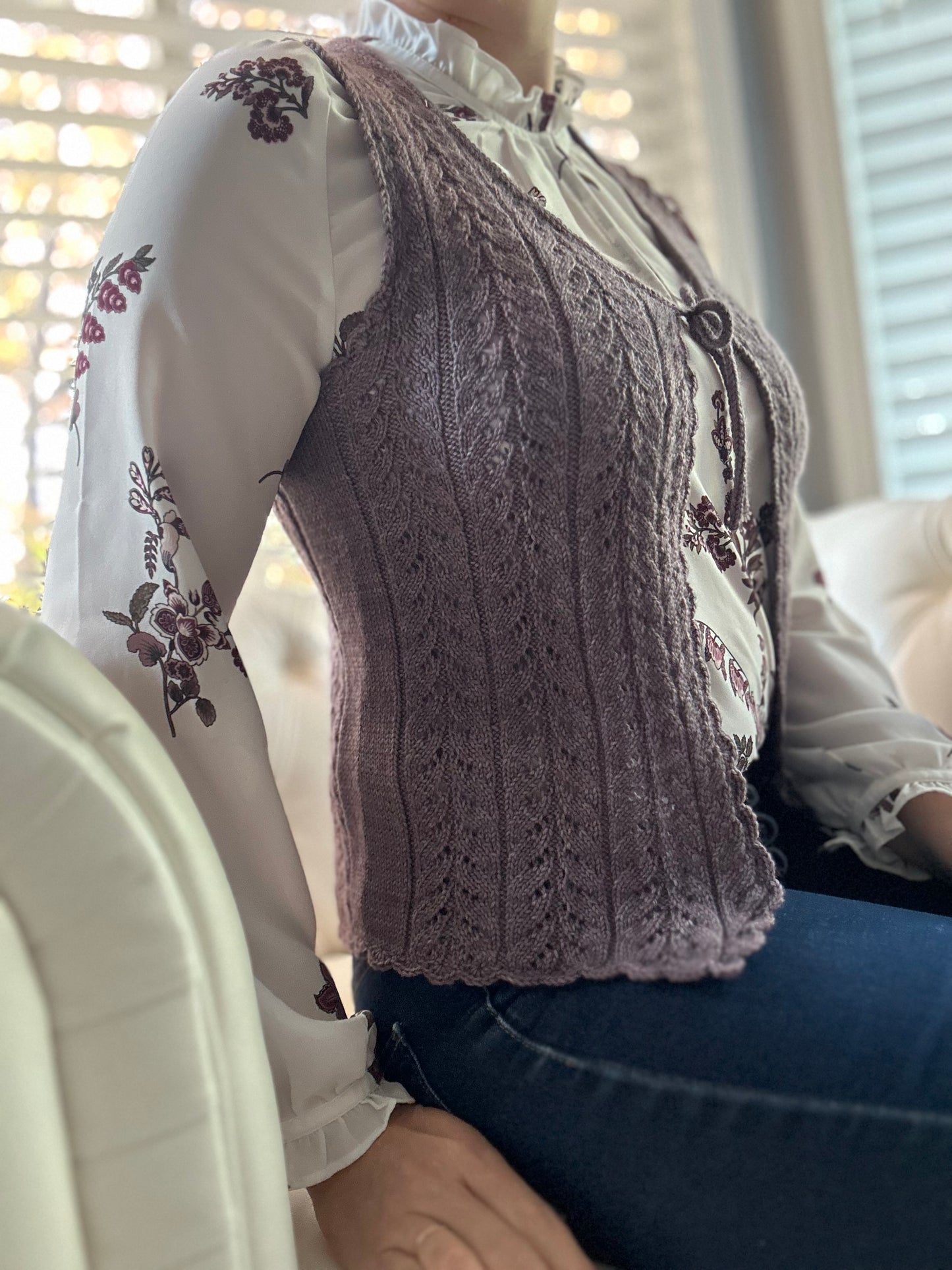 Lace Whimsy Vest - Knitting Pattern