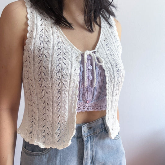 Lace Whimsy Vest Test Knitters