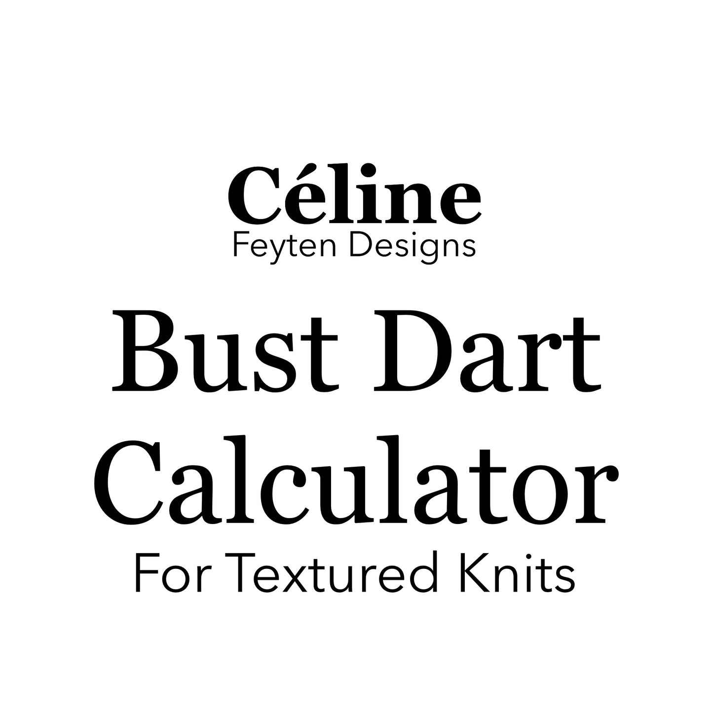 Bust Dart Calculator for Textured Knits