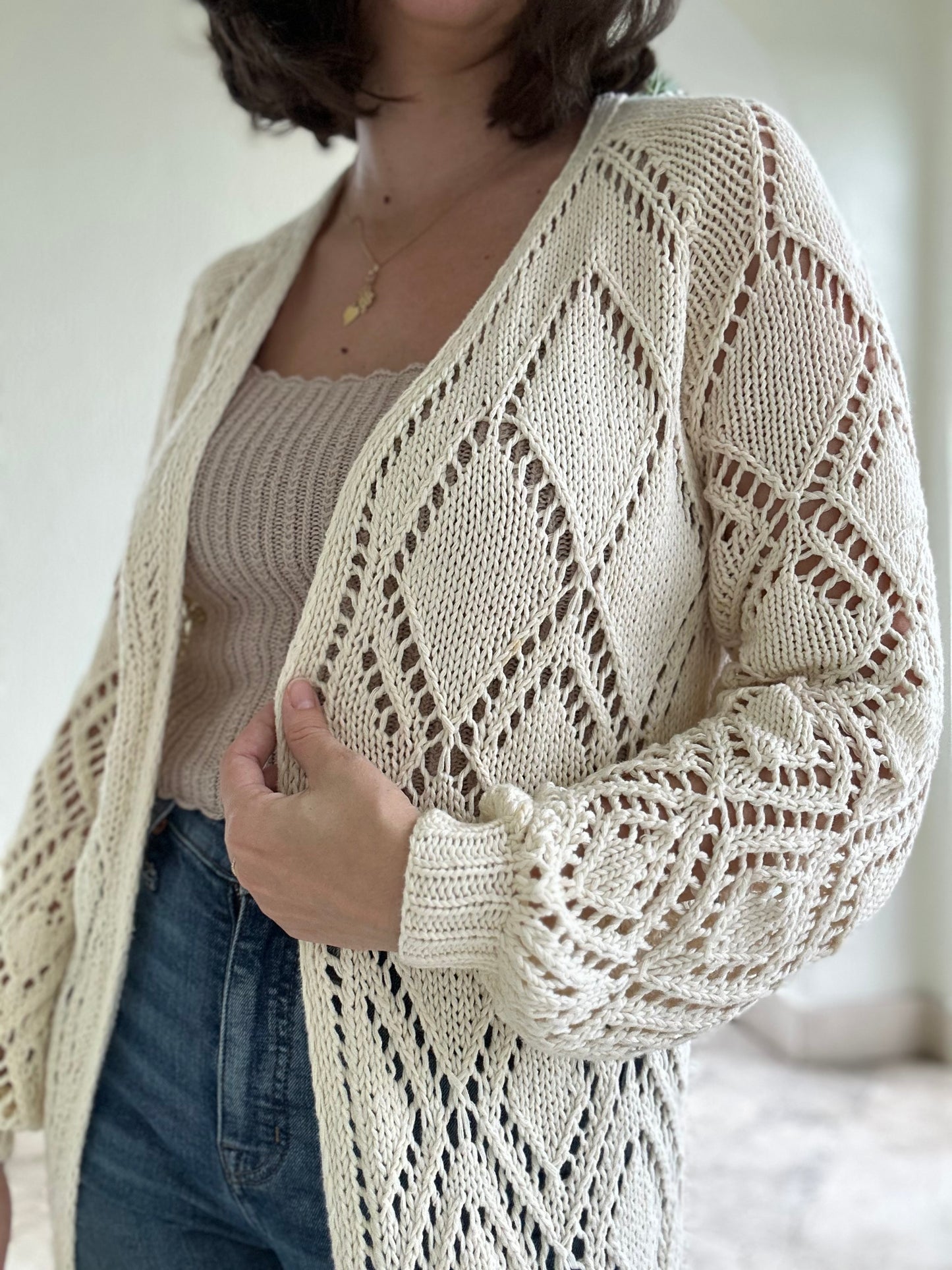 Fading Diamonds Cardigan - Knitting Pattern