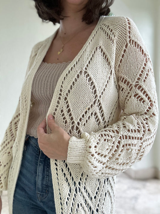 Fading Diamonds Cardigan - Knitting Pattern